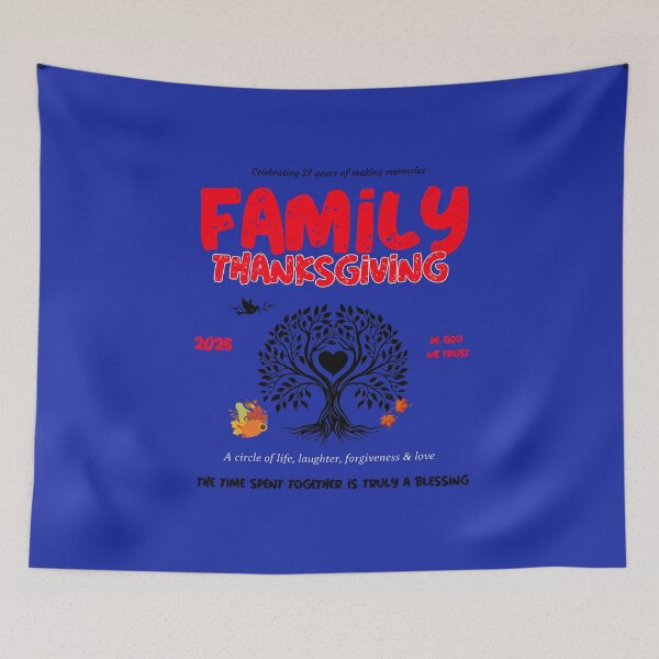 Item preview, We Talking Bahamian “ Family Thanksgiving” blue apparels and accessories  designed and sold by We Talking Bahamian.