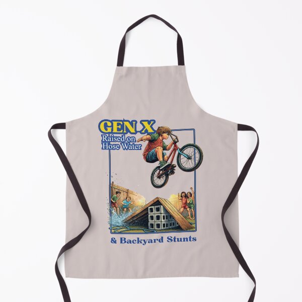 Item preview, Gen X – Raised on Hose Water & Backyard Stunts | Funny Nostalgia 80s 90s BMX Retro Humor designed and sold by Cree8if.
