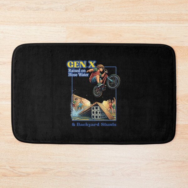 Item preview, Gen X – Raised on Hose Water & Backyard Stunts | Funny Nostalgia 80s 90s BMX Retro Humor designed and sold by Cree8if.