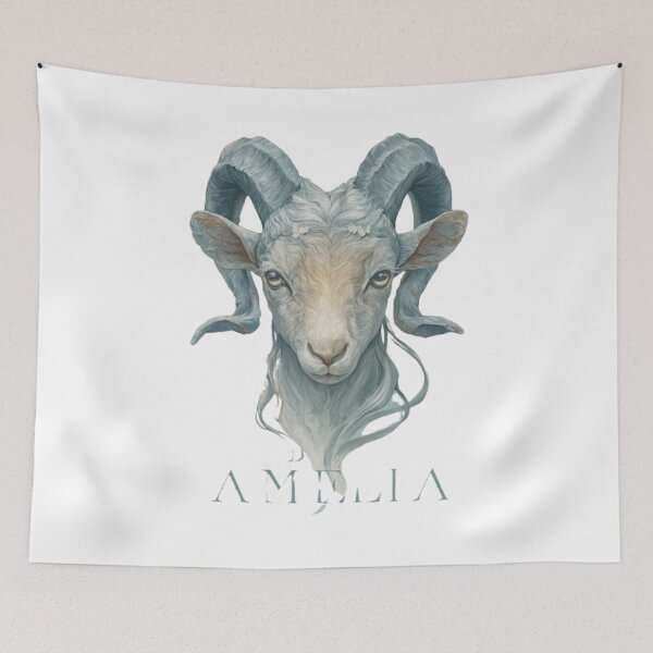Item preview, Capricorn Amelia Zodiac Portrait designed and sold by AlexLineArt.