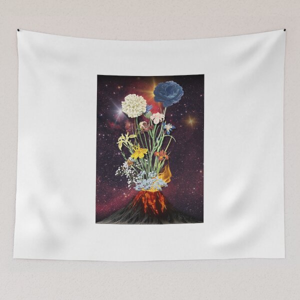 Item preview, Cosmic Floral Eruption – Surreal Bloom of Fire and Space designed and sold by GlauciaSouEu.