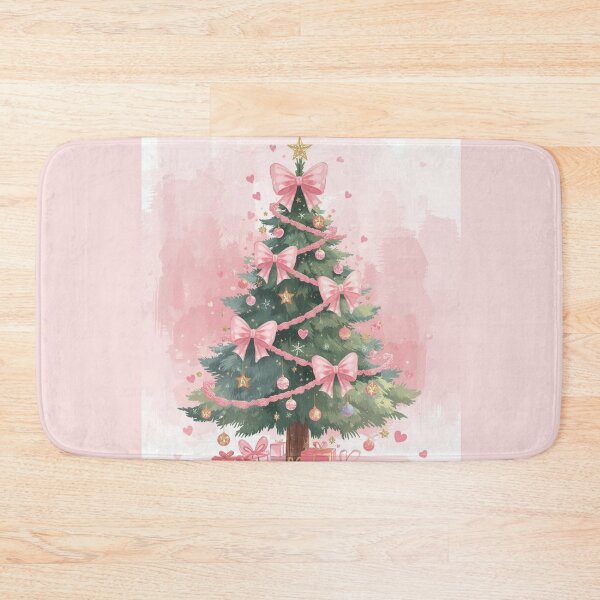 Item preview, Watercolor Pink Coquette Christmas Tree  designed and sold by Morikiras.