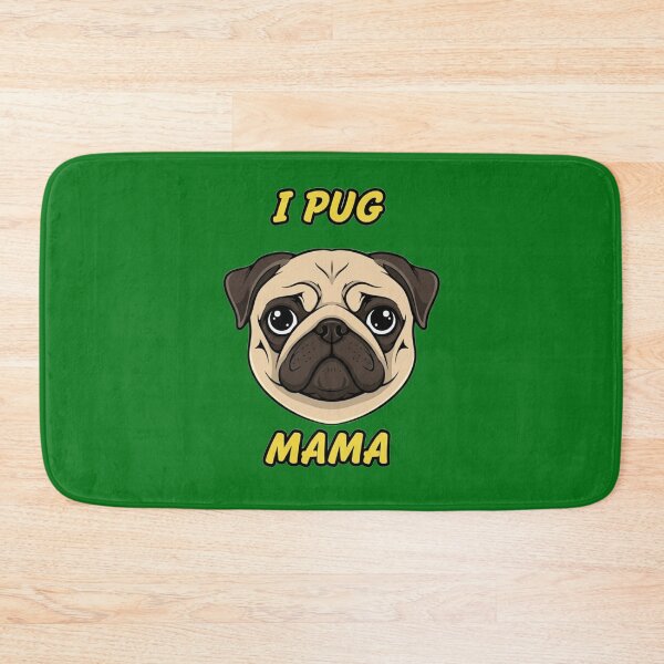 Item preview, "I Pug Mama" Cute Cartoon Pug Design designed and sold by LIVE_FREE.