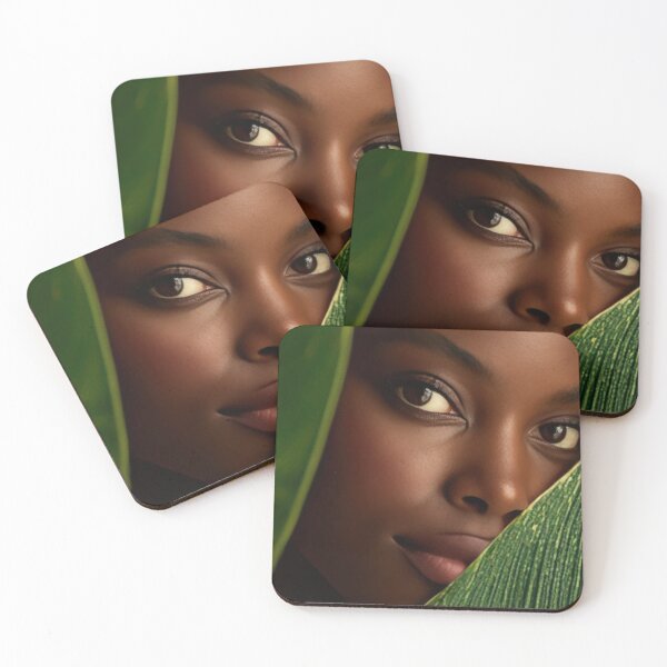 Item preview, Close-up portrait with green leaves designed and sold by anytka.