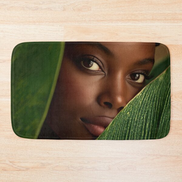 Item preview, Close-up portrait with green leaves designed and sold by anytka.