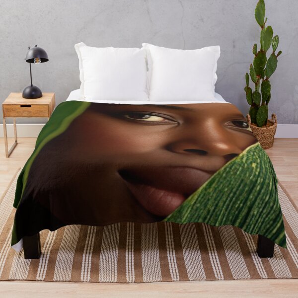 Item preview, Close-up portrait with green leaves designed and sold by anytka.