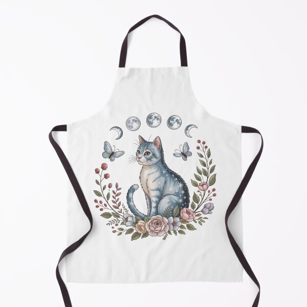Item preview, Mystical Siamese Lunar Cat Flowers Whimsical Botanical Wreath designed and sold by chattsuede.