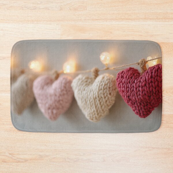 Item preview, Knitted hearts and warm lights decor designed and sold by anytka.
