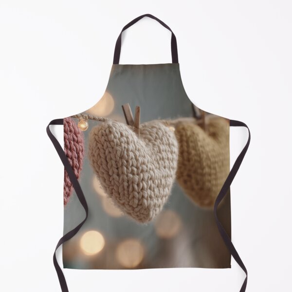 Item preview, Colorful knitted hearts hang designed and sold by anytka.
