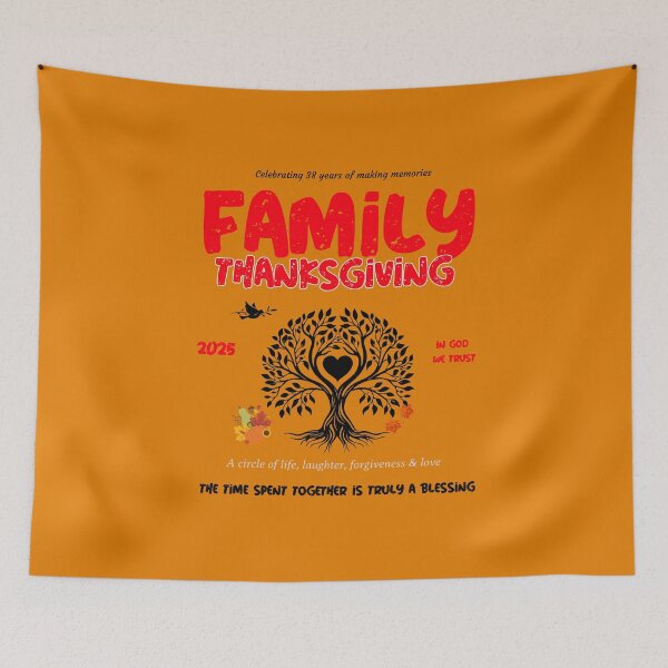 Item preview, We Talking Bahamian “Family Thanksgiving “ deep orange, apparels and accessories  designed and sold by We Talking Bahamian.