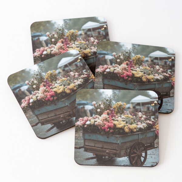 Item preview, Vibrant flower cart market designed and sold by anytka.