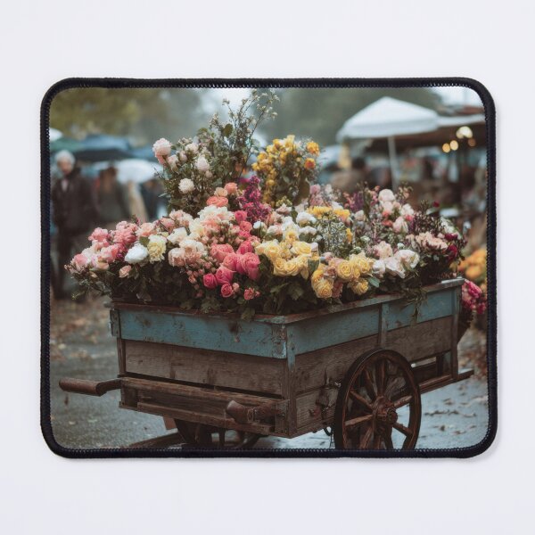 Item preview, Vibrant flower cart market designed and sold by anytka.