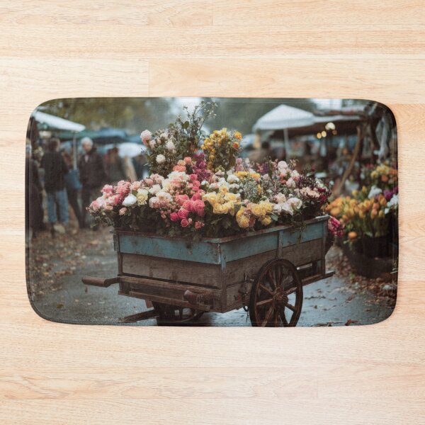 Item preview, Vibrant flower cart market designed and sold by anytka.