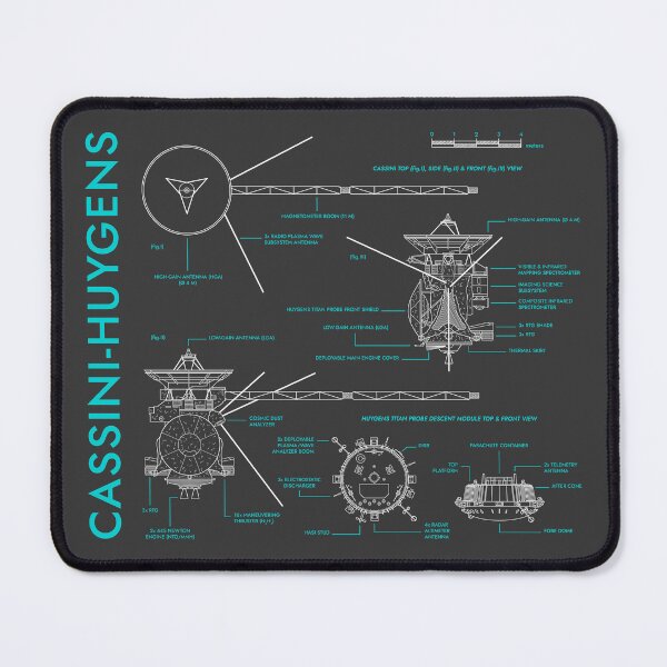 Item preview, Cassini-Huygens Space-Research Mission. Outer Planet Exploration (Grey and Turquoise) designed and sold by BGALAXY.