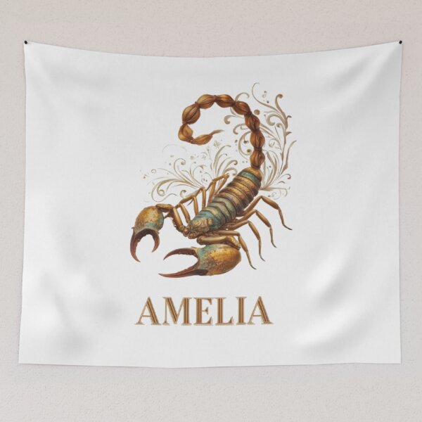 Item preview, Scorpio Amelia Zodiac Portrait designed and sold by AlexLineArt.