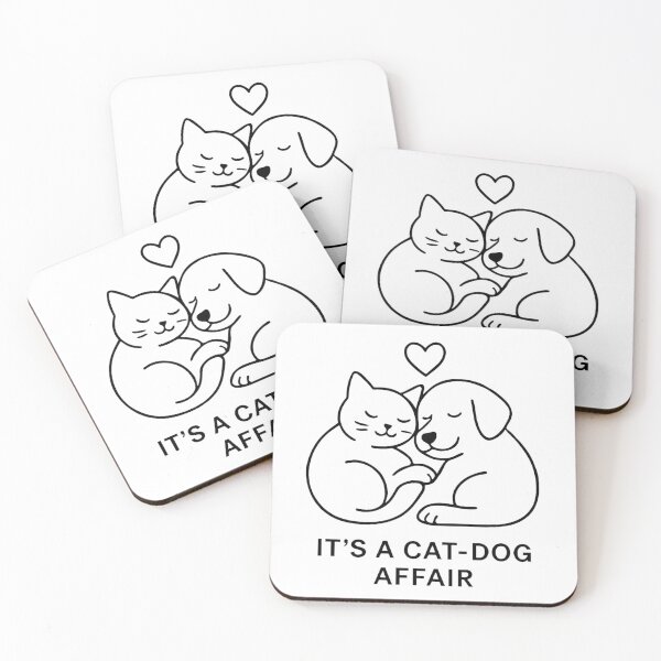 Item preview, IT'S A CAT- DOG LOVE AFFAIR designed and sold by PAWFECTPRINTS0.