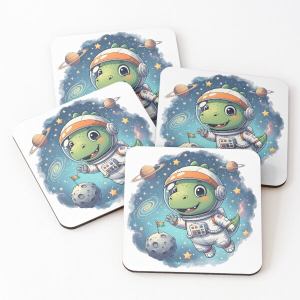 Item preview, Cute Astronaut Dinosaur – Space Explorer Dino Kids Design designed and sold by DinoPrints-shop.