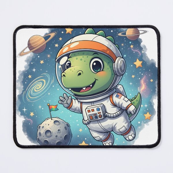 Item preview, Cute Astronaut Dinosaur – Space Explorer Dino Kids Design designed and sold by DinoPrints-shop.
