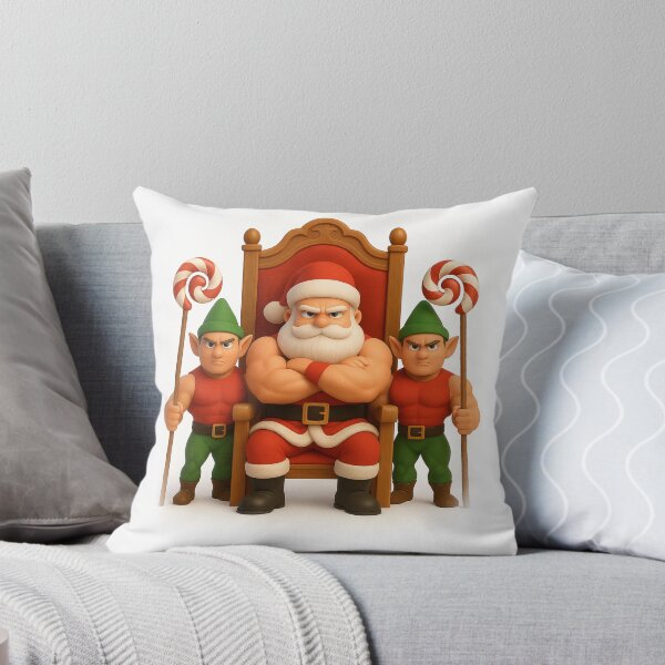 Item preview, Boss Santa Claus with Muscular Elf Guards – 3D Christmas Art designed and sold by EfraimFunArt.