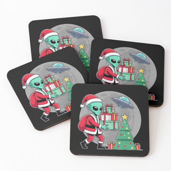Item preview, Santa alien on Christmas eve designed and sold by FatBirdie.