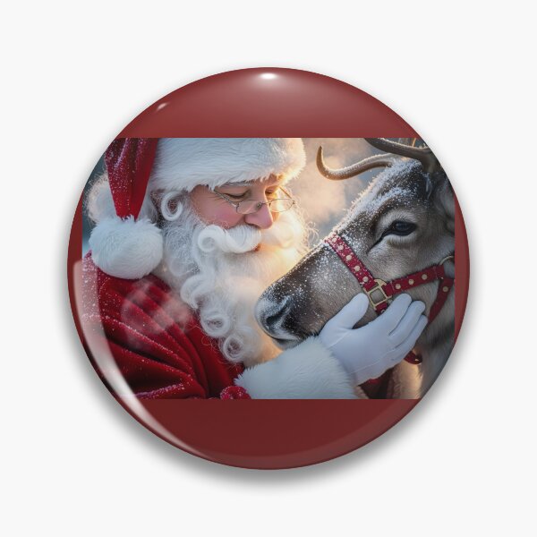 Item preview, Santa Cuddling Reindeer-Saint Nick and Dancer designed and sold by ACuriousshoppe.