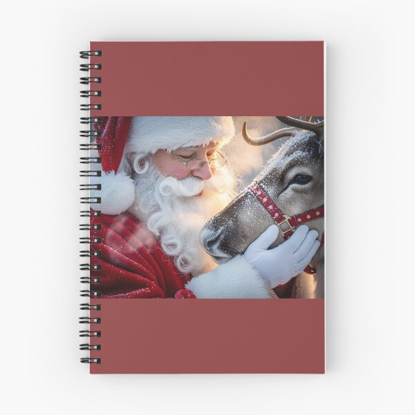 Item preview, Santa Cuddling Reindeer-Saint Nick and Dancer designed and sold by ACuriousshoppe.
