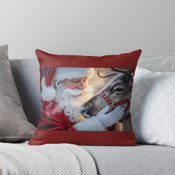 Item preview, Santa Cuddling Reindeer-Saint Nick and Dancer designed and sold by ACuriousshoppe.