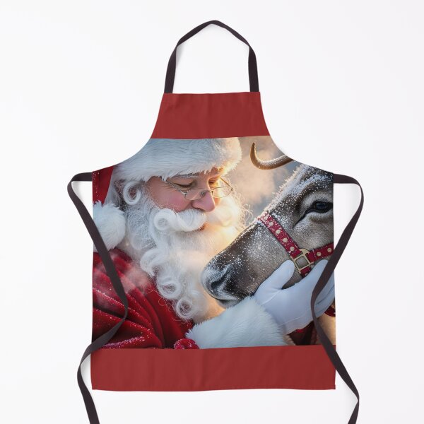 Item preview, Santa Cuddling Reindeer-Saint Nick and Dancer designed and sold by ACuriousshoppe.