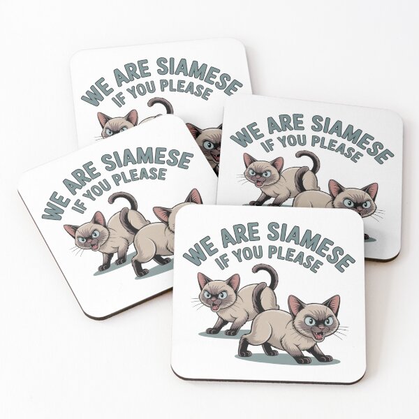 Item preview, We Are Siamese Cat Phrase Tribute Cartoon Duo designed and sold by chattsuede.