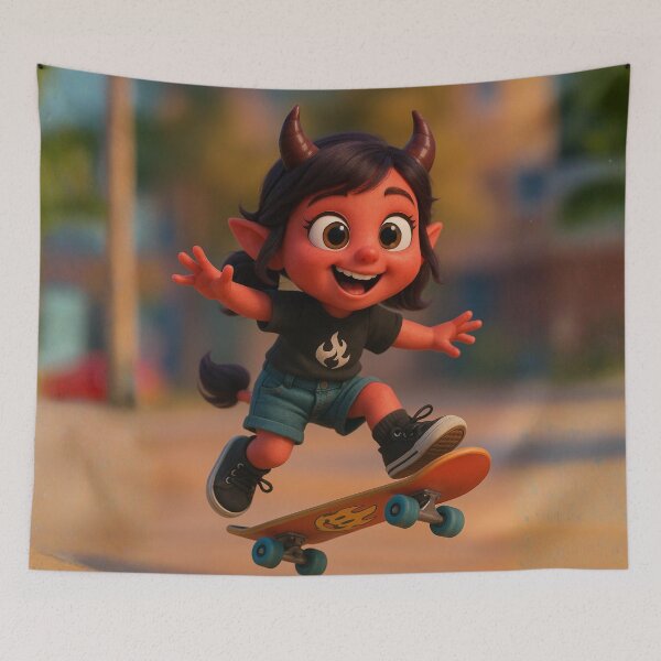 Item preview, Skater Demon Girl designed and sold by Sillytoe.