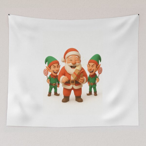 Item preview, Funny Christmas Prank – Laughing Elves and Santa Gift Explosion designed and sold by EfraimFunArt.