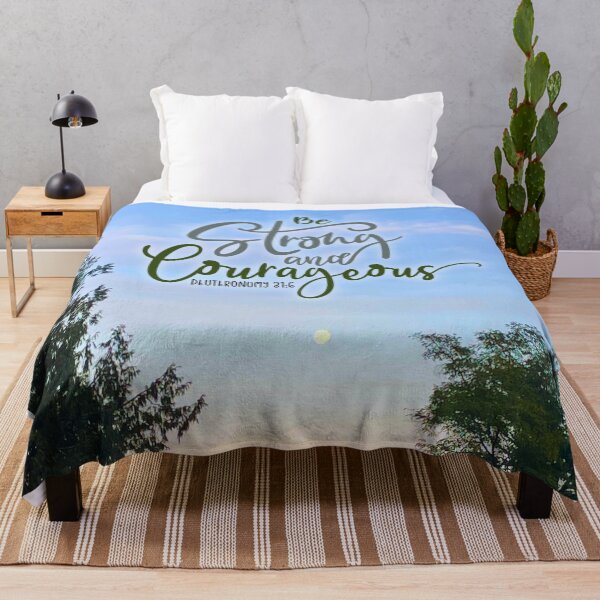 Item preview, Deuteronomy 31:6 “Be Strong and Courageous” Christian Nature Art – Inspirational Bible Verse Design designed and sold by Alaska Magick.