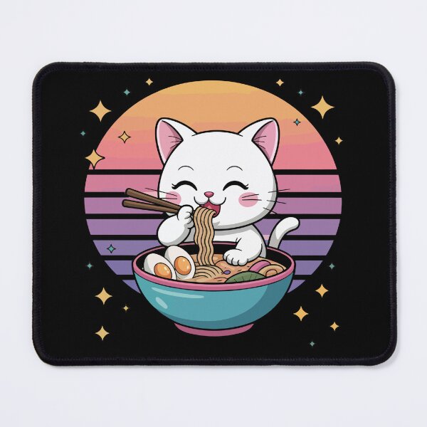 Item preview, Cat Enjoying Ramen designed and sold by jkrphoto.