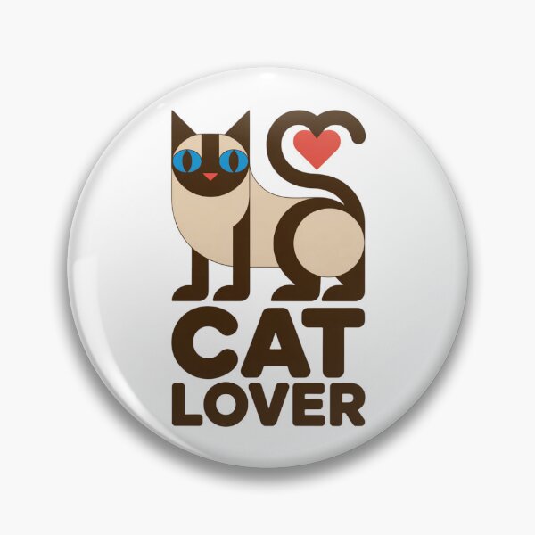 Item preview, Geometric Siamese Cat Lover Gift Minimalist Heart designed and sold by chattsuede.