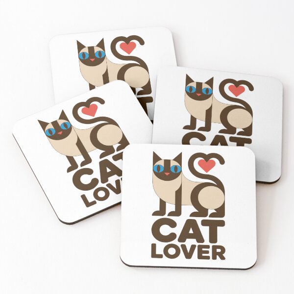 Item preview, Geometric Siamese Cat Lover Gift Minimalist Heart designed and sold by chattsuede.