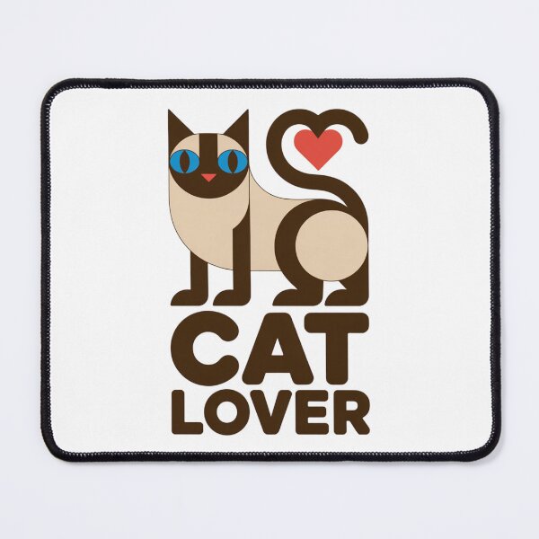 Item preview, Geometric Siamese Cat Lover Gift Minimalist Heart designed and sold by chattsuede.
