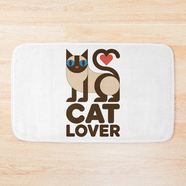 Item preview, Geometric Siamese Cat Lover Gift Minimalist Heart designed and sold by chattsuede.