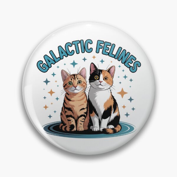 Item preview, Adorable Galactic Felines Cat Lover Cartoon Duo designed and sold by chattsuede.