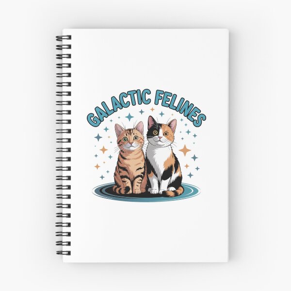 Item preview, Adorable Galactic Felines Cat Lover Cartoon Duo designed and sold by chattsuede.