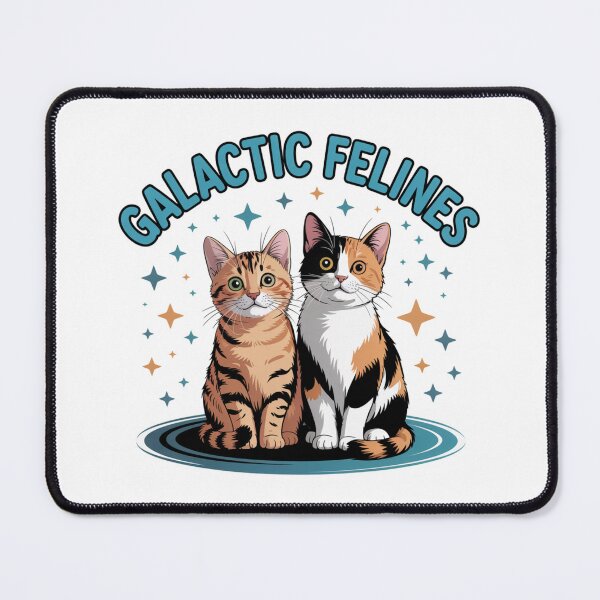 Item preview, Adorable Galactic Felines Cat Lover Cartoon Duo designed and sold by chattsuede.
