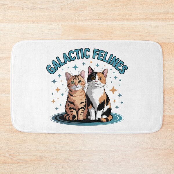 Item preview, Adorable Galactic Felines Cat Lover Cartoon Duo designed and sold by chattsuede.