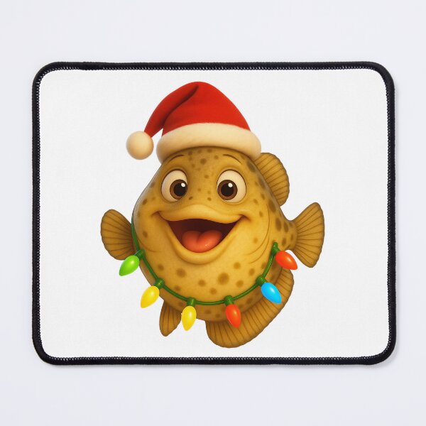 Item preview, Christmas Flounder Fish designed and sold by Sillytoe.