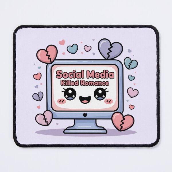 Item preview, Kawaii Social Media Killed Romance T-Shirt | Cute Broken Heart Monitor | E-Girl Aesthetic Dating Meme Graphic designed and sold by Pixie Bloom.