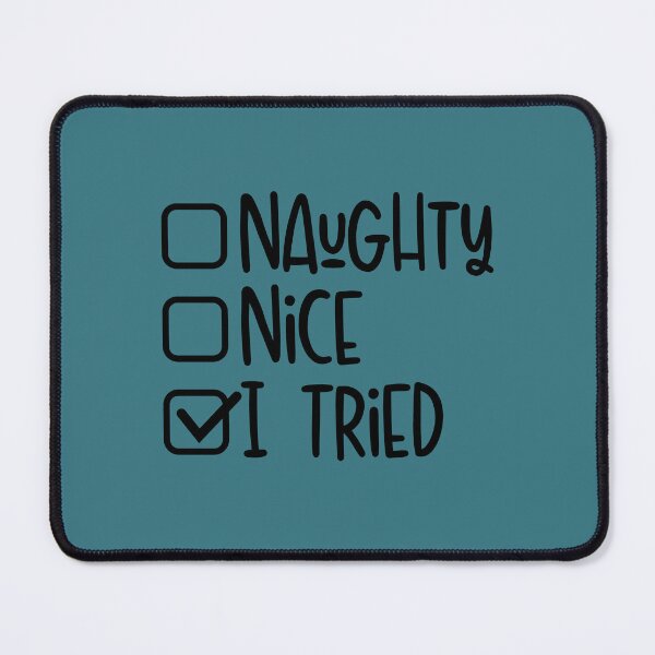 Item preview, Funny Christmas Checklist – Naughty Nice I Tried Holiday Humor Design designed and sold by ArtBySylvia.
