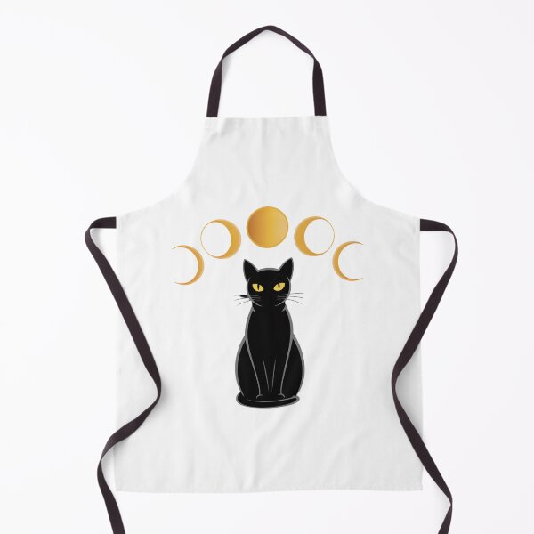 Item preview, Witchy Black Cat Lunar Phase Magic Minimalist Icon designed and sold by chattsuede.