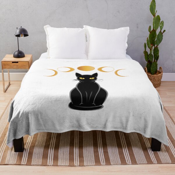 Item preview, Witchy Black Cat Lunar Phase Magic Minimalist Icon designed and sold by chattsuede.