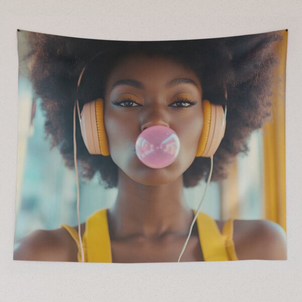Item preview, Young woman with bubble gum designed and sold by anytka.