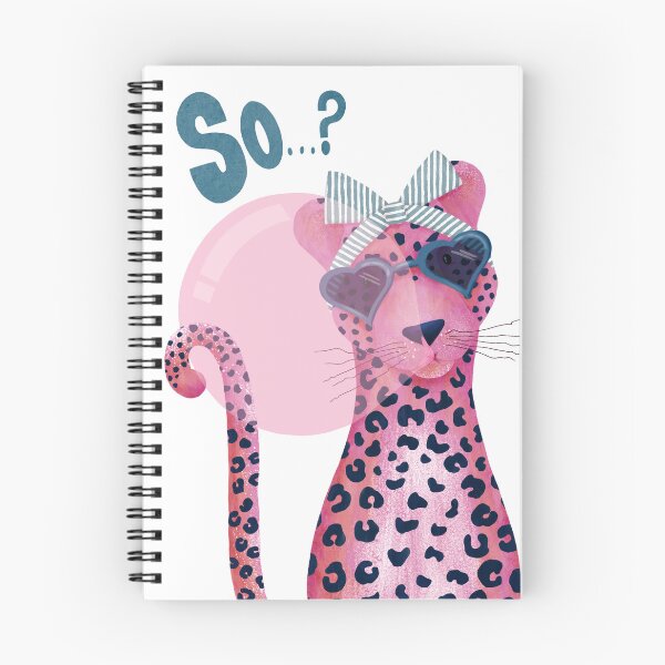 Item preview, So What Pink Leopard Art Print - Sassy Cat Illustration - Attitude Art designed and sold by rachellucette.