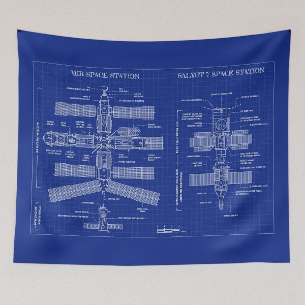 Item preview, Mir and Salyut Space Stations (Blueprint) designed and sold by BGALAXY.