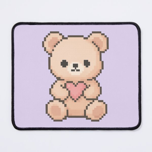 Item preview, Cute Pixel Bear Holding Heart – Bear 2 – Picsell Buddies Pixel Edition designed and sold by BROHLine Studio.
